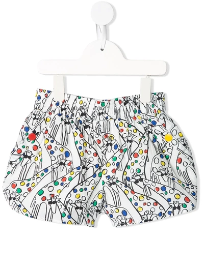 Stella Mccartney Kids' Giraffe-print Shorts In Multicolor