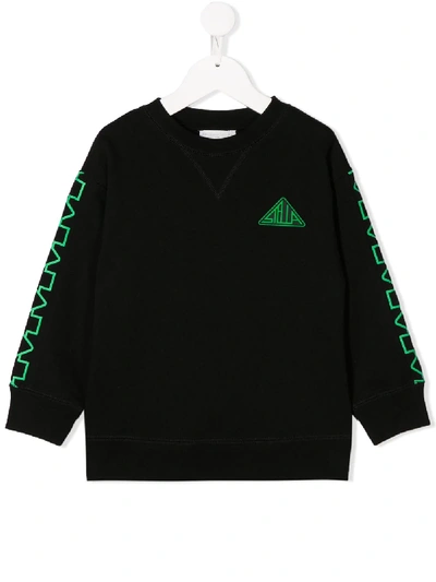 Stella Mccartney Kids' Arrow-print Sweatshirt In Black