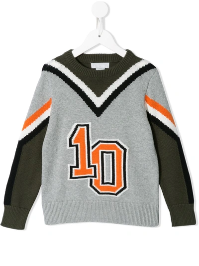 Stella Mccartney Kids' 10 Crew Neck Jumper In Grey