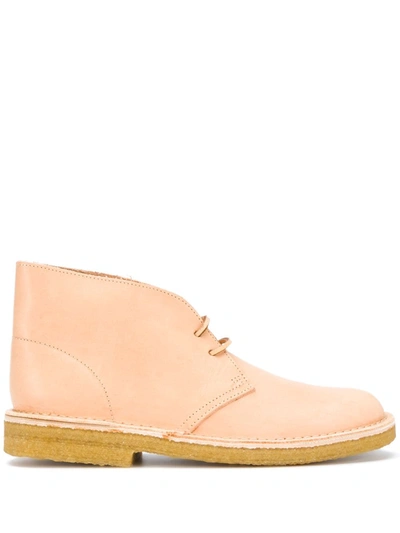 Clarks Originals Classic Leather Ankle Boots In Natural Veg Tan