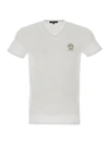 Versace Mc Scollo V Intimo T-shirt In Bianco Ottico