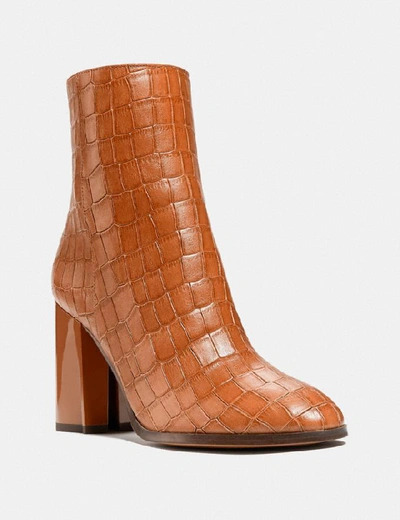 Coach Brielle Bootie In Burnished Amber