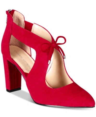 Adrienne Vittadini Nigel Shooties Women's Shoes In Scarlet