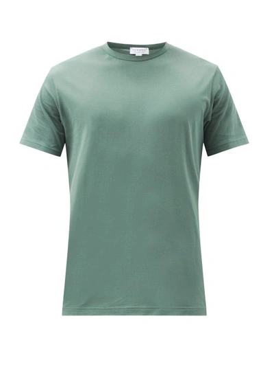Sunspel Pima Cotton-jersey T-shirt In Green