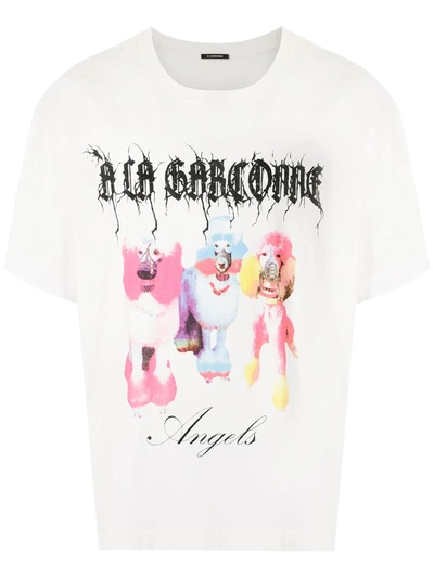 À La Garçonne Poodle Oversized T-shirt In White