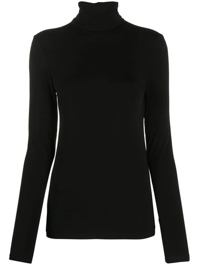 Wolford Roll Neck Long-sleeve Top In Black