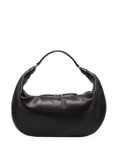 Staud Black Sasha Slouchy Leather Shoulder Bag