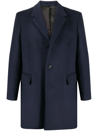 Acne Studios Single-breasted Coat In Blue