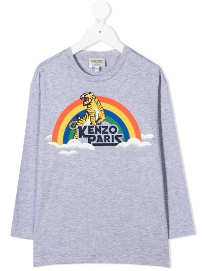 Kenzo Kids' Little Boy's & Boy's Kenny Long-sleeve T-shirt In Grey