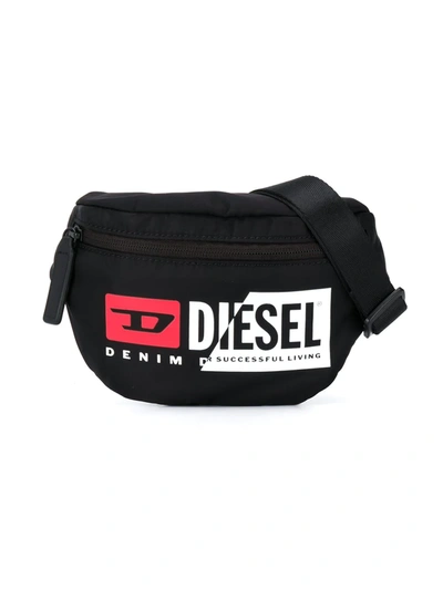 Diesel Kids' Logo-print Belt Bag In Black