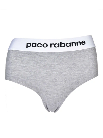 Paco Rabanne Brand Print Underwear In Grey