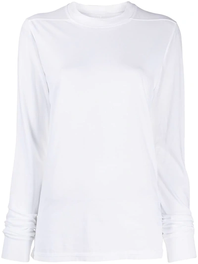 Rick Owens Drkshdw Long Sleeve T-shirt In White