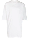 Rick Owens Drkshdw Oversized Plain T-shirt In White