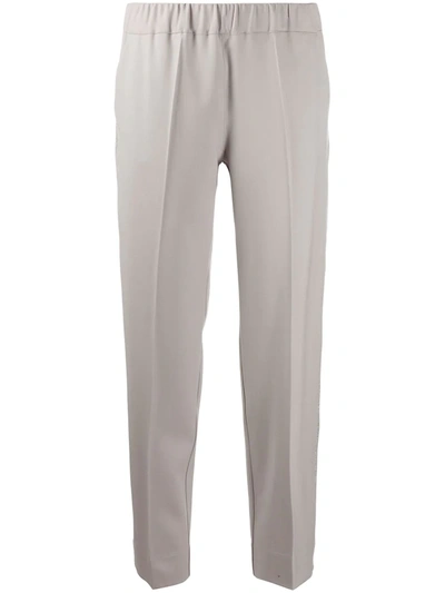 D-exterior Elasticated Waistband Pull-on Trousers In Grey