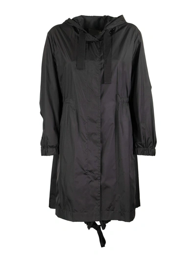 Max Mara Maxmara Parka Water-resistant Taffeta Parka In Black