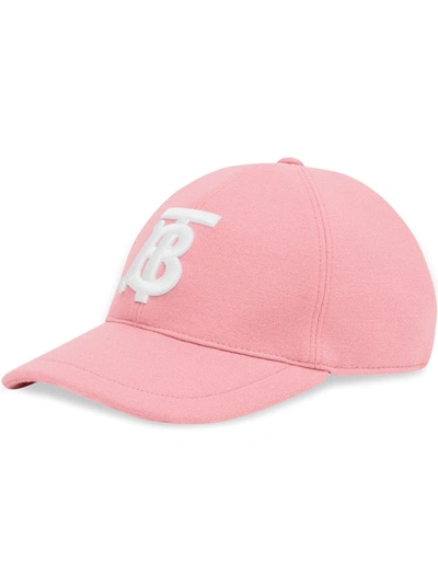Burberry Tb Monogram Motif Jersey Baseball Cap In Pink