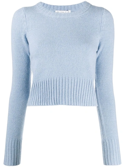 Rejina Pyo Crew-neck Cropped Jumper In Blue