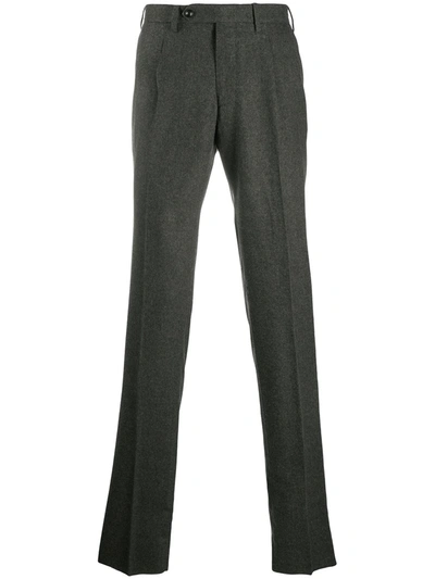 Drumohr Slim-fit Wool Trousers In Grey