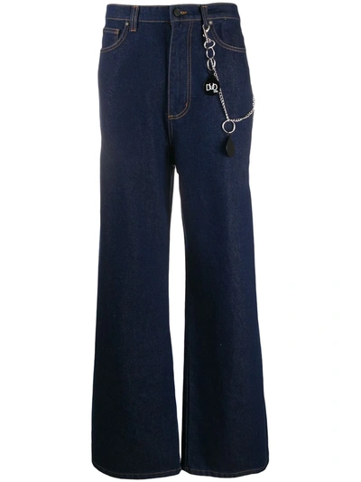 Duoltd Deconstructed Wide-leg Jeans In Blue