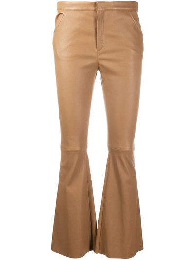 Drome Flared Cropped Trousers In Neutrals