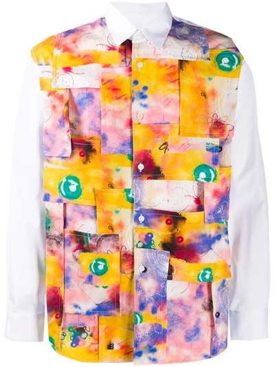 Comme Des Garçons Shirt X Futura Multi-coloured Graphic Print Patchwork Shirt