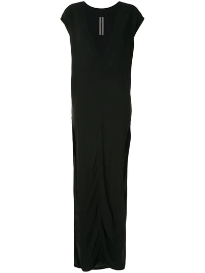 Rick Owens Sleeveless Maxi Dress In Black