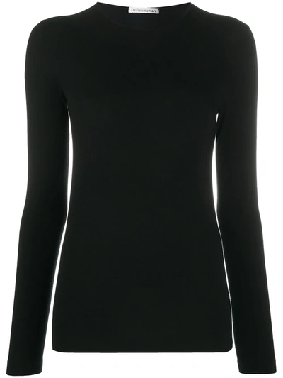 Stefano Mortari Long-sleeved Fitted T-shirt In Black