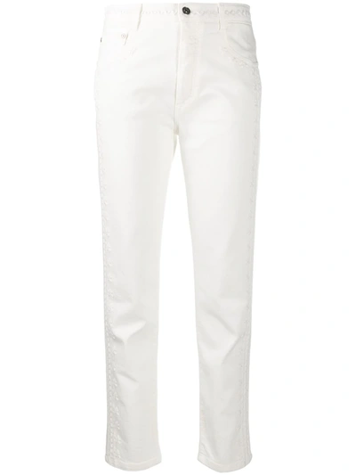 Ermanno Scervino Cropped Straight-leg Jeans In White