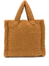 Stand Studio Lolita Medium Faux Fur Tote Bag In Brown