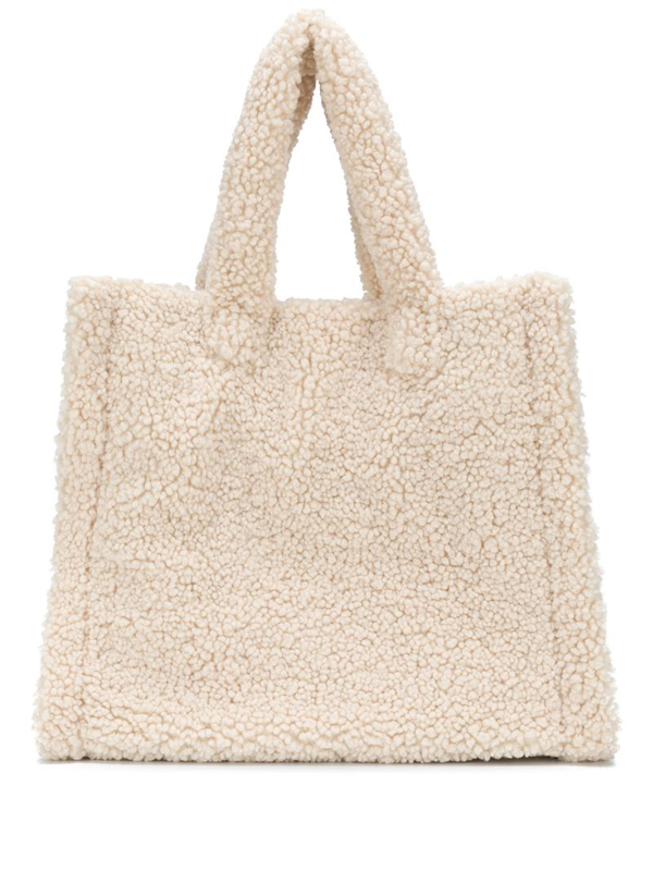 Stand Studio Lolita Medium Faux Fur Tote Bag In White | ModeSens