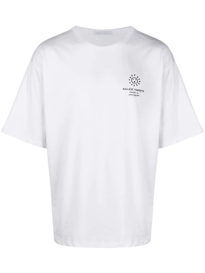 Société Anonyme Logo Print Cotton T-shirt In White