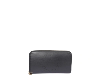 Stella Mccartney Stella Logo Continental Wallet In Black