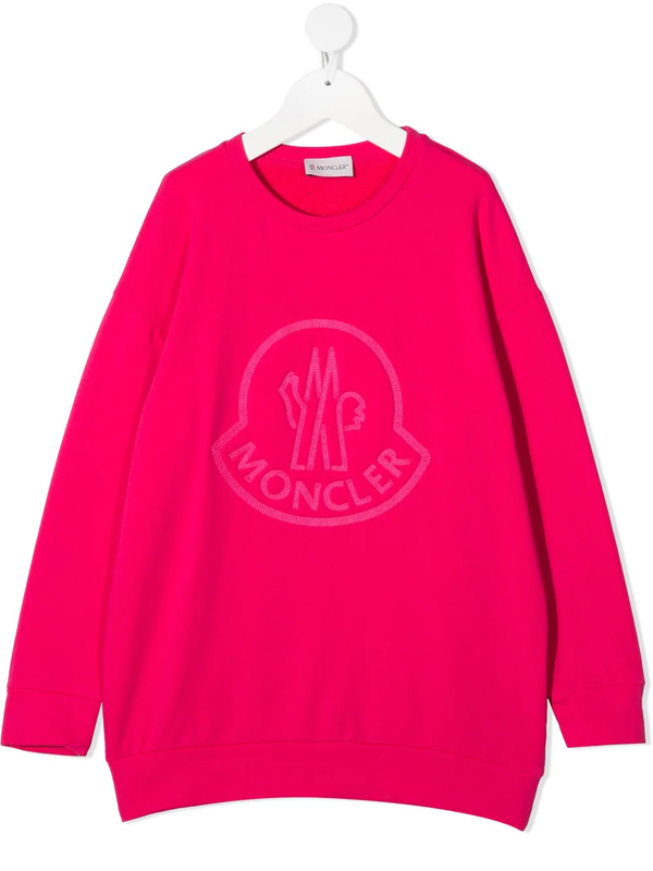 Moncler Kids' Logo-embroidered Sweatshirt In Pink | ModeSens