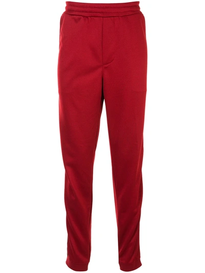 Kent & Curwen Logo Side Panel Trousers In Red