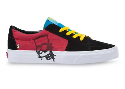 Pre-owned Vans  Sk8-low The Simpsons El Barto In Red/black