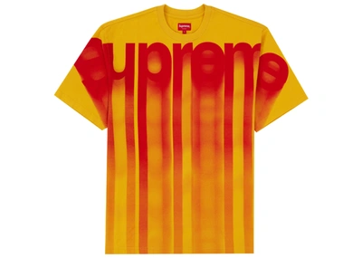 Pre-owned Supreme Bleed Logo S/s Top Yellow
