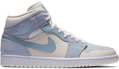 Pre-owned Jordan  1 Mid Mixed Textures Blue In Sail/blue