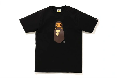 Pre-owned Bape  Family Bag Milo On Apehead T-shirt Black