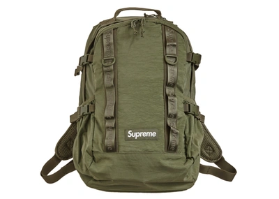 Pre-owned Supreme Backpack (fw20) Olive