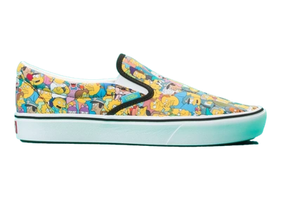 Pre-owned Vans  Comfycush Slip-on The Simpsons Collage In Multi/true White