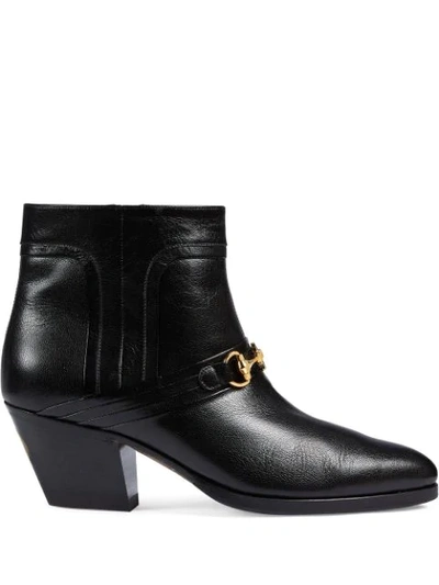 Gucci Women's Boot With Interlocking G Horsebit In Black