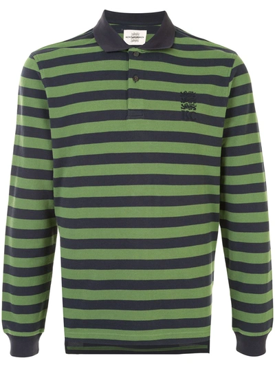 Kent & Curwen Striped Polo Short In Green