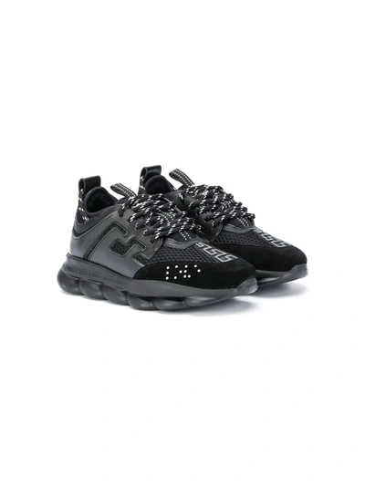 Versace Kids' Little Boy's & Boy's Chain Reaction Sneakers In Black