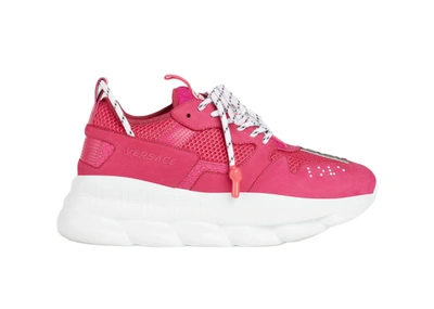 Pre-owned Versace  Chain Reaction 2 Hot Pink In Pink/white