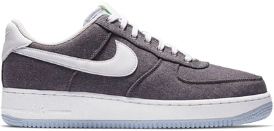 Pre-owned Nike  Air Force 1 Low Recycled Canvas In Iron Grey/white-barely Volt