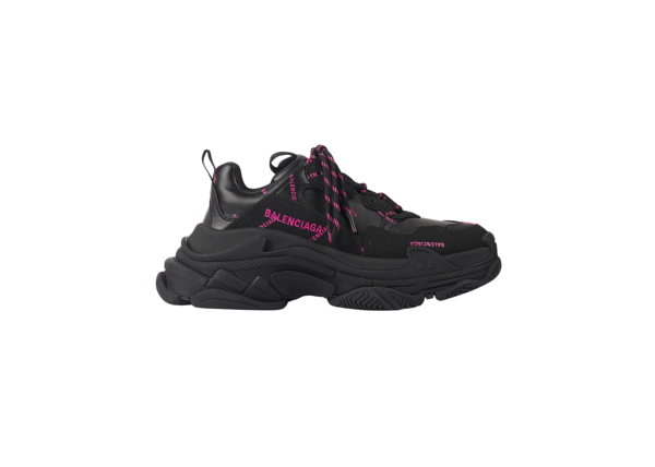 black and pink balenciaga triple s
