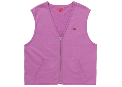 Pre-owned Supreme  Zip Up Sweat Vest Bright Purple