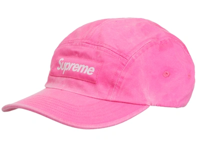 Pre-owned Supreme Washed Chino Twill Camp Cap (fw20) Pink