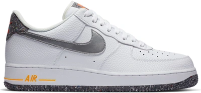 Pre-owned Nike  Air Force 1 Crater Grind White In White/metallic Silver-light Smoke Grey-laser Orange