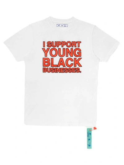 Pre-owned Off-white "i Support Young Black Business." Isybb T-shirt White